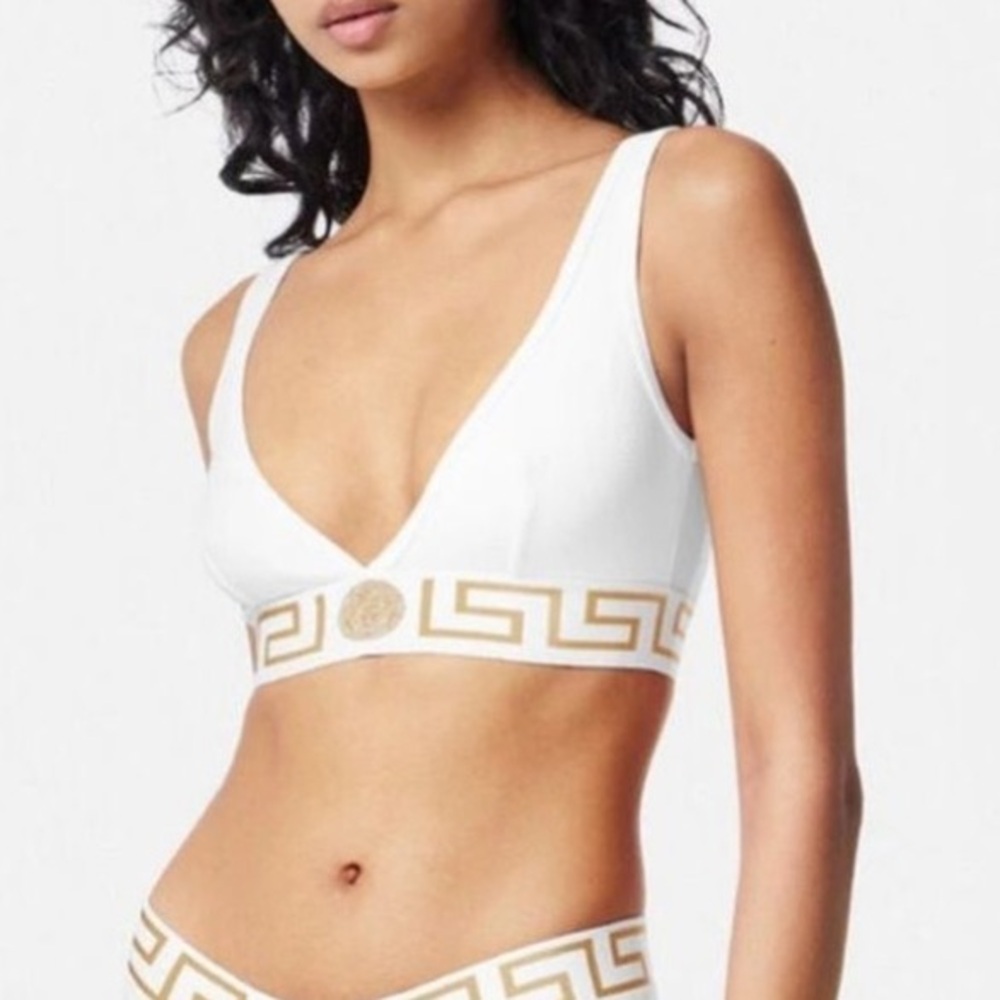 VERSACE Greca Border Triangle Bralette